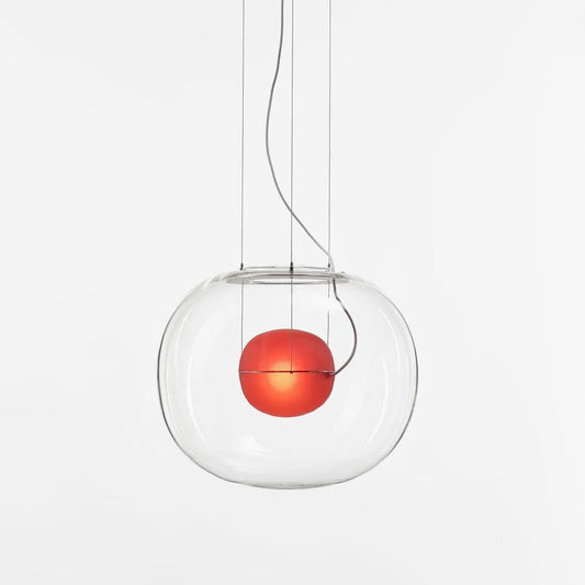 Levita Orb Pendant Light ∅ 11.8″ x H 10.2″ / Dia 30cm x H 26cm / Clear + Red 1001 Pendant light