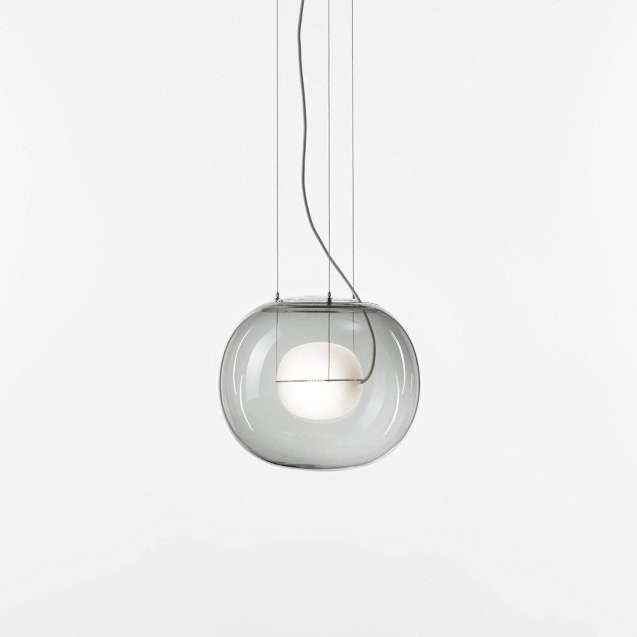 Levita Orb Pendant Light ∅ 11.8″ x H 10.2″ / Dia 30cm x H 26cm / Grey + White 1001 Pendant light