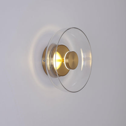 Blossi Wall Light ∅ 3.9″ x H 9″ / Dia 10cm x H 23cm / Brass & Clear glass / Warm Light Wall lamp