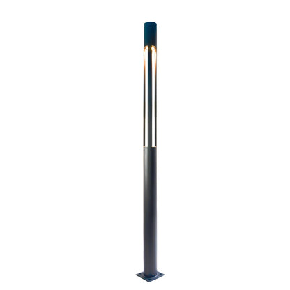Pole Outdoor Post Garden Light ∅ 6.5″ x H 118.1″ / Dia 16.5cm x H 300cm Set of 4 / Black / Warm Light Floor lamp