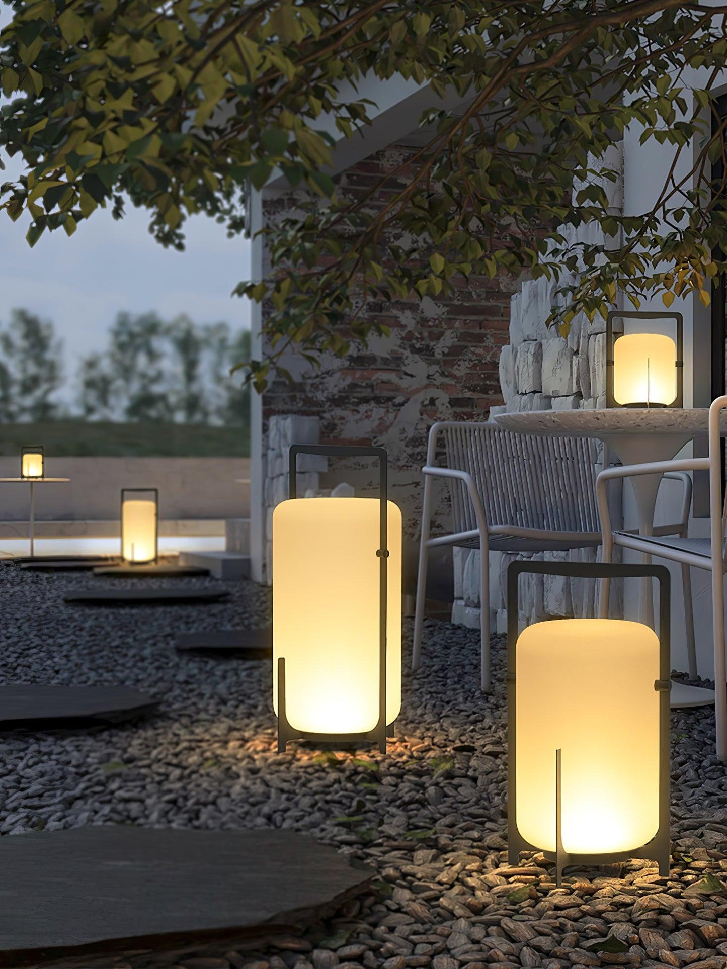 Black Twilight Lantern Table Lamp Table lamp
