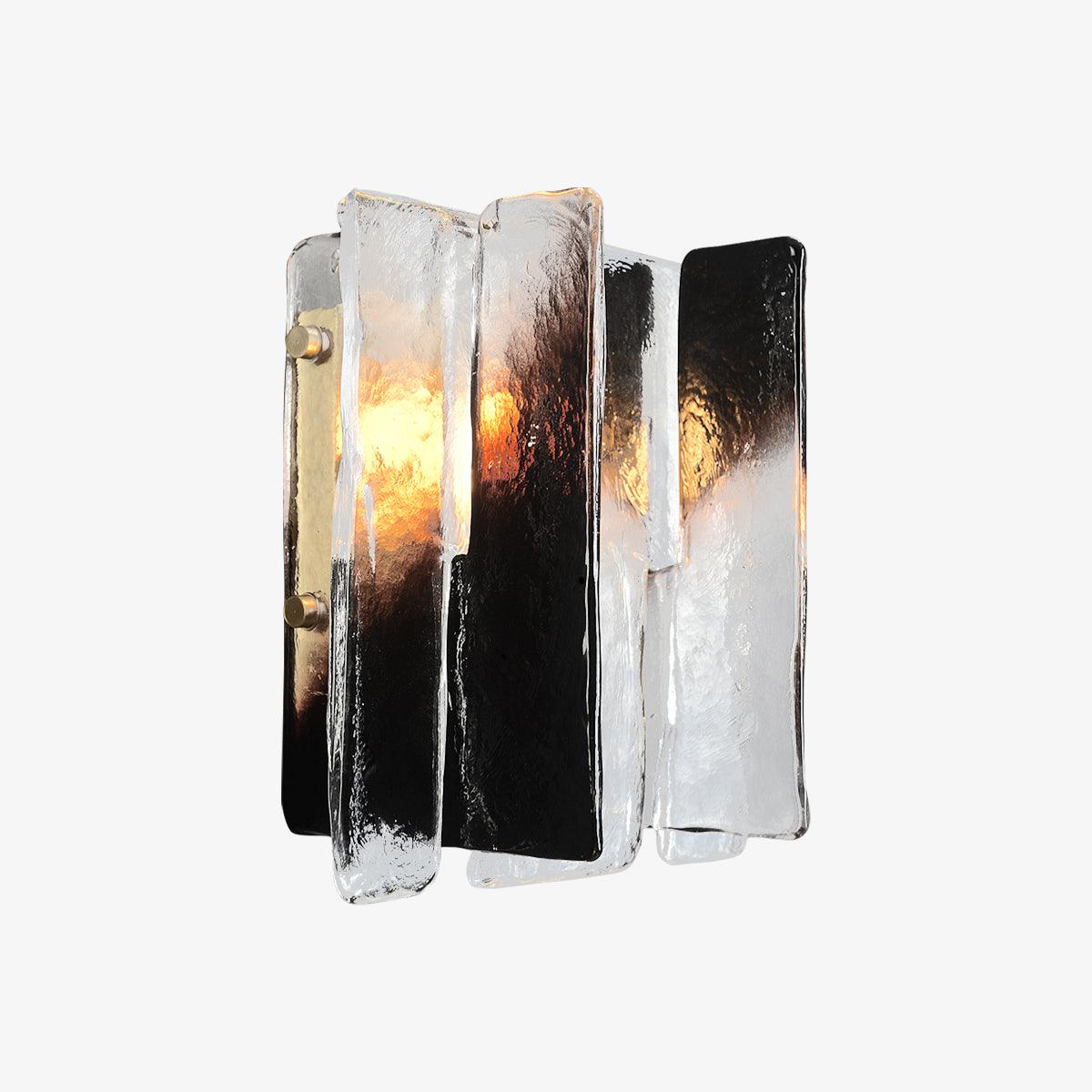 Blason Wall Light ∅ 8.7″ x H 9.1″ / Dia 22cm x H 23cm / Gold + Cognac Wall lamp