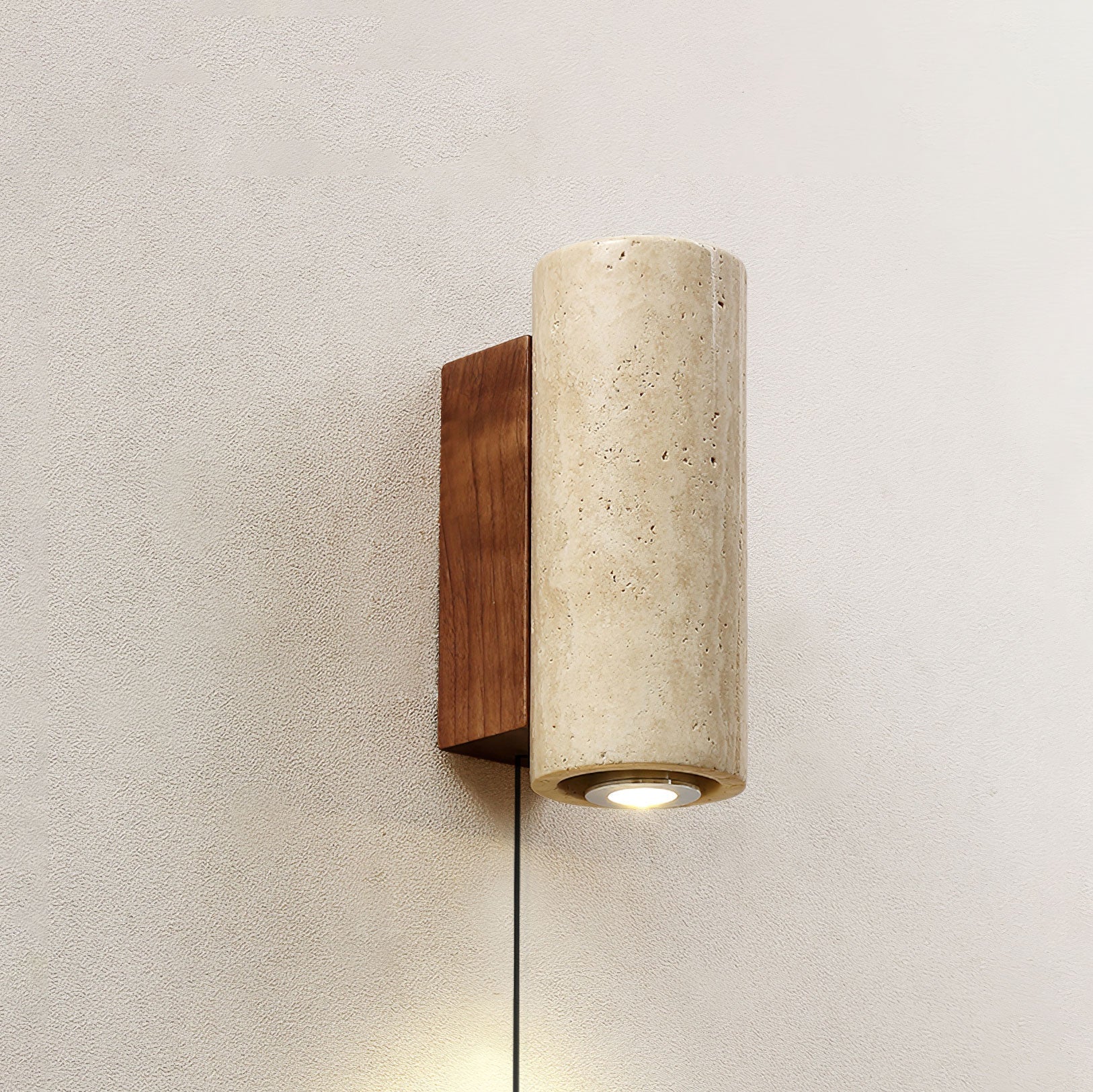 Blend Plug-in Wall Sconce Model A ∅ 2.6’’ x H 9.1’’ / Walnut Color & Warm Light / US Plug 1001 Wall lamp