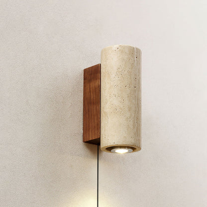 Blend Plug-in Wall Sconce Model A ∅ 2.6’’ x H 9.1’’ / Walnut Color & Warm Light / US Plug 1001 Wall lamp
