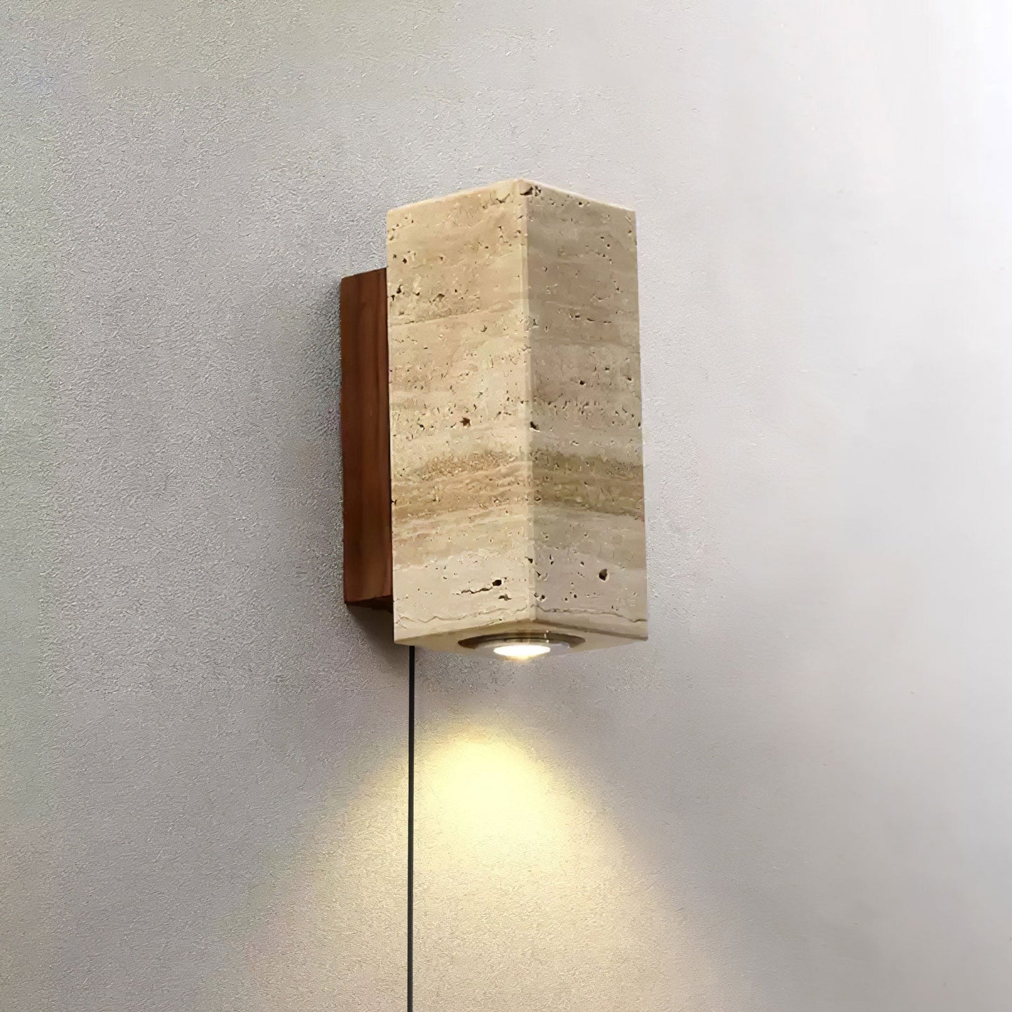 Blend Plug-in Wall Sconce Model B ∅ 2.6’’ x H 9.1’’ / Walnut Color & Warm Light / US Plug 1001 Wall lamp