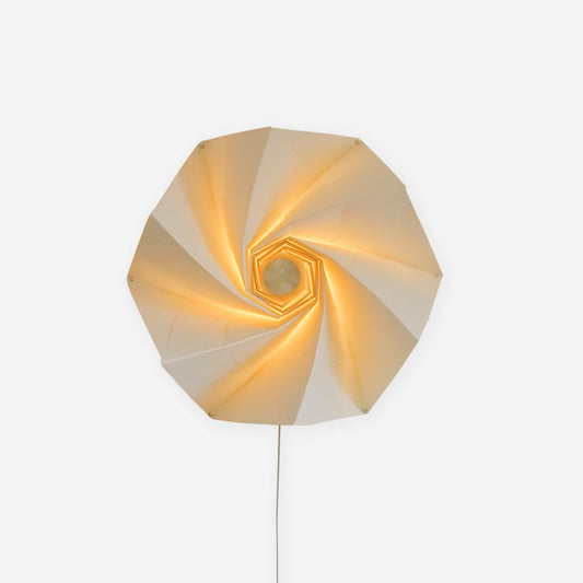 Bloom Petals Wall Lamp ∅ 28.3″ x H 28.3″ / Dia 72cm x H 72cm / Chrome & Beige / US Plug Wall lamp