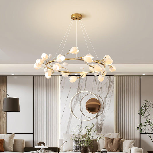 Porcelain Magnolia Chandelier Chandelier