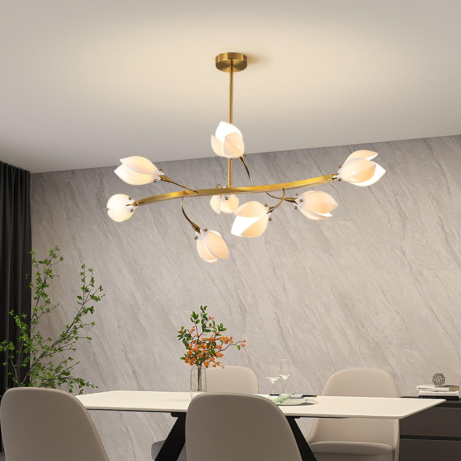 Porcelain Magnolia Chandelier Chandelier
