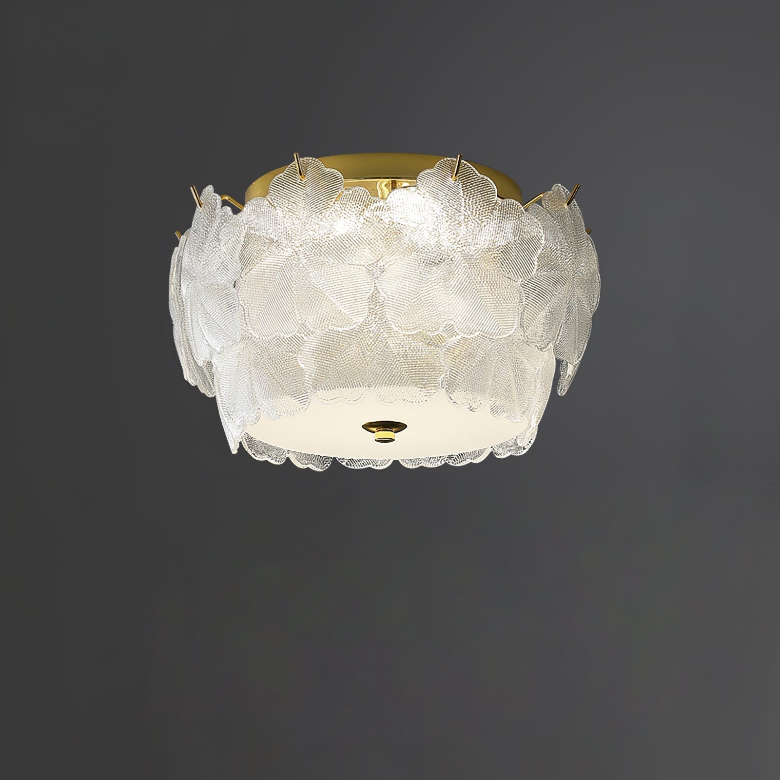 Blossom Cluster Ceiling Light ∅ 15.7″ x H 8.7″ / Dia 40cm x H 22cm / Gold & White Ceiling lamp