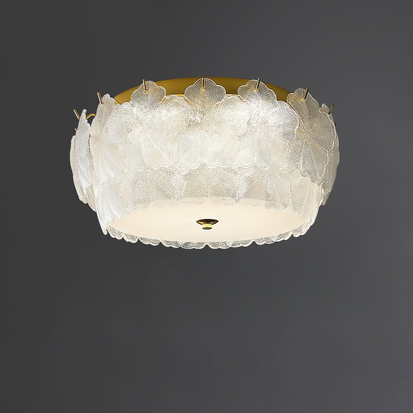 Blossom Cluster Ceiling Light ∅ 19.7″ x H 9.1″ / Dia 50cm x H 23cm / Gold & White Ceiling lamp