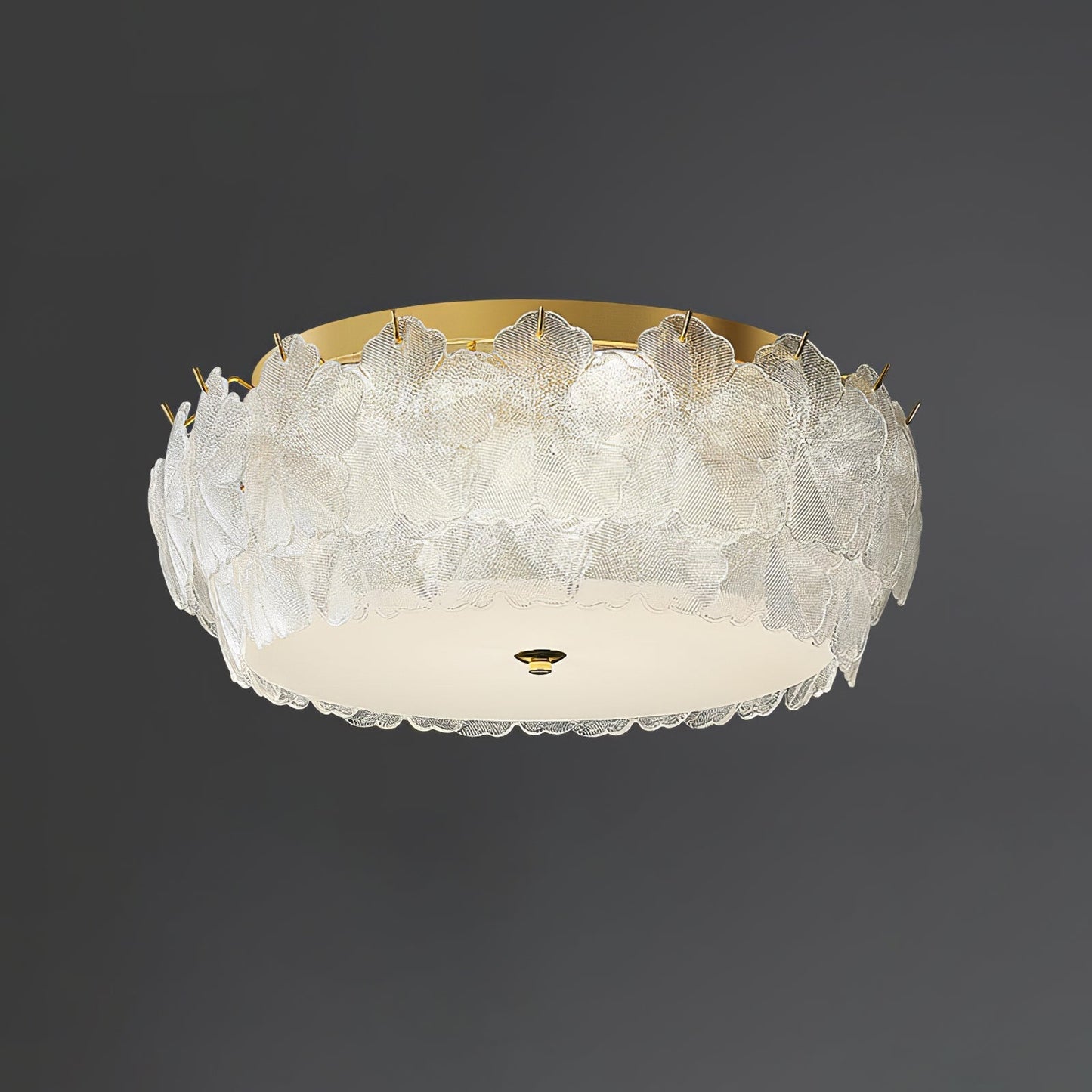Blossom Cluster Ceiling Light ∅ 23.6″ x H 9.4″ / Dia 60cm x H 24cm / Gold & White Ceiling lamp