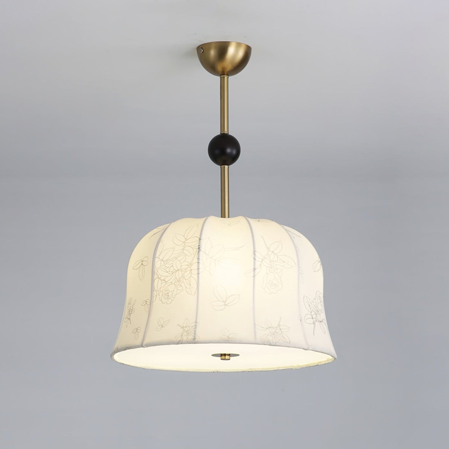 Blossom Curve Pendant Lamp ∅ 23.6″ x H 9.8″ / Gold & White Pendant light