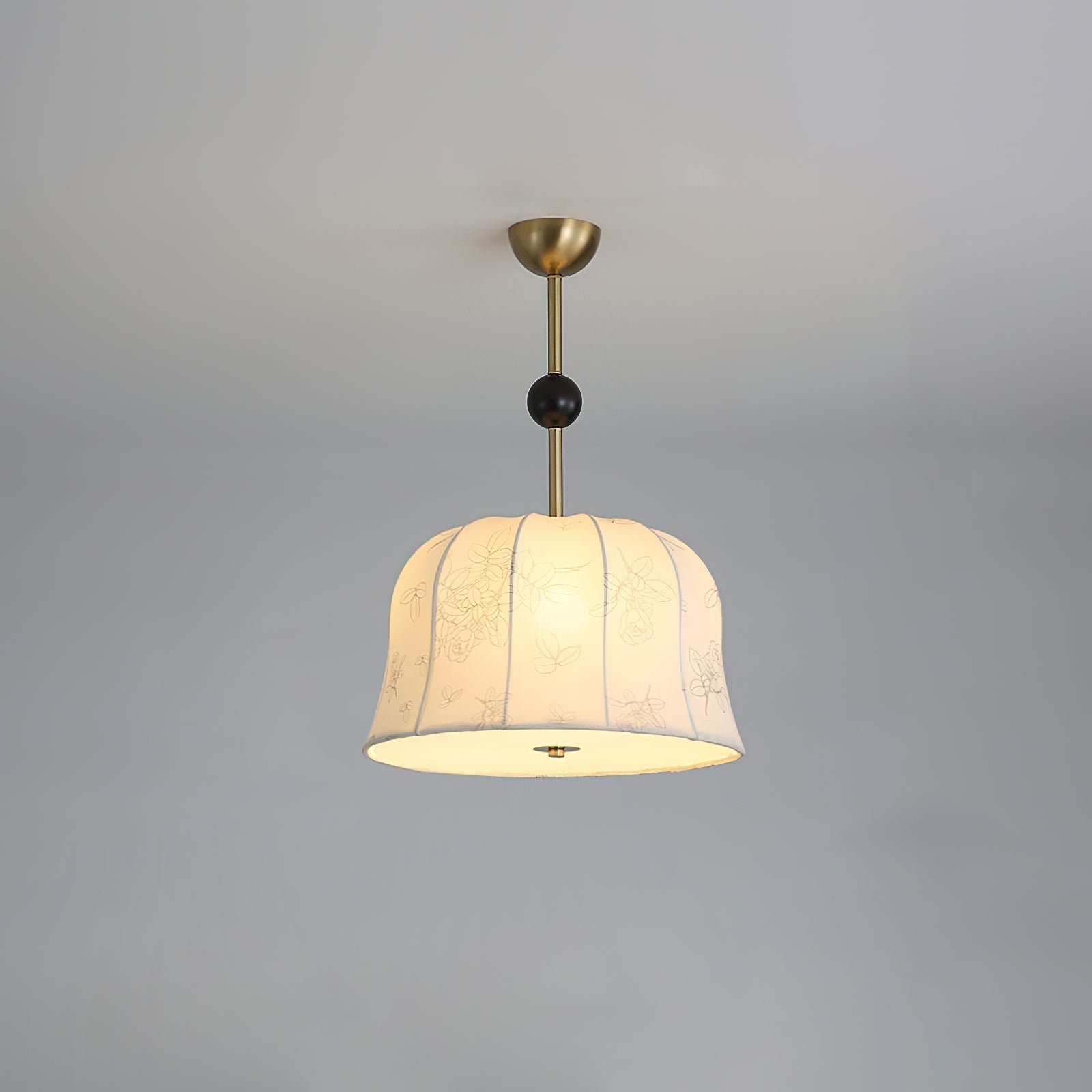 Blossom Curve Pendant Lamp ∅ 15.7″ x H 9.8″ / Gold & White Pendant light