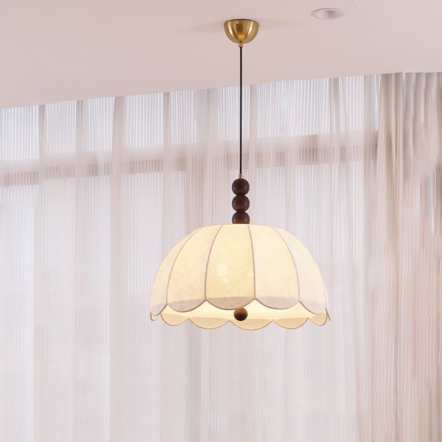 Blossom Fabric Pendant Light ∅ 21.7″ x H 10.6″ / Dia 55cm x H 27cm / Beige Pendant light