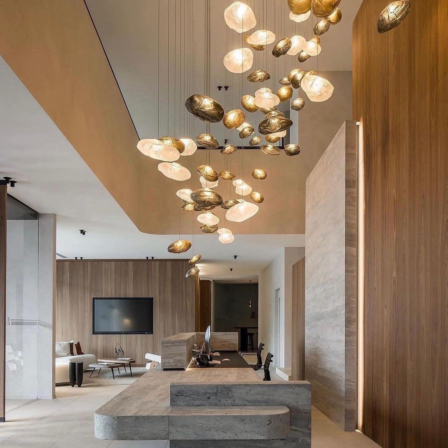 Blown Glass Mesh Pendant Light 1001 Pendant light