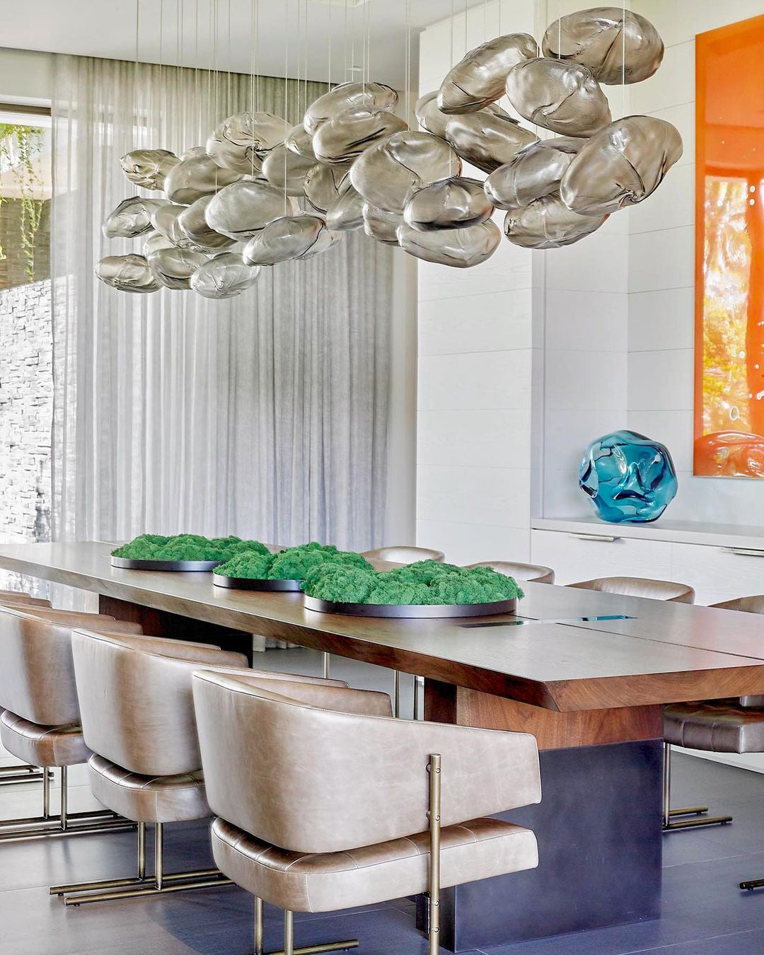 Blown Glass Mesh Pendant Light 1001 Pendant light