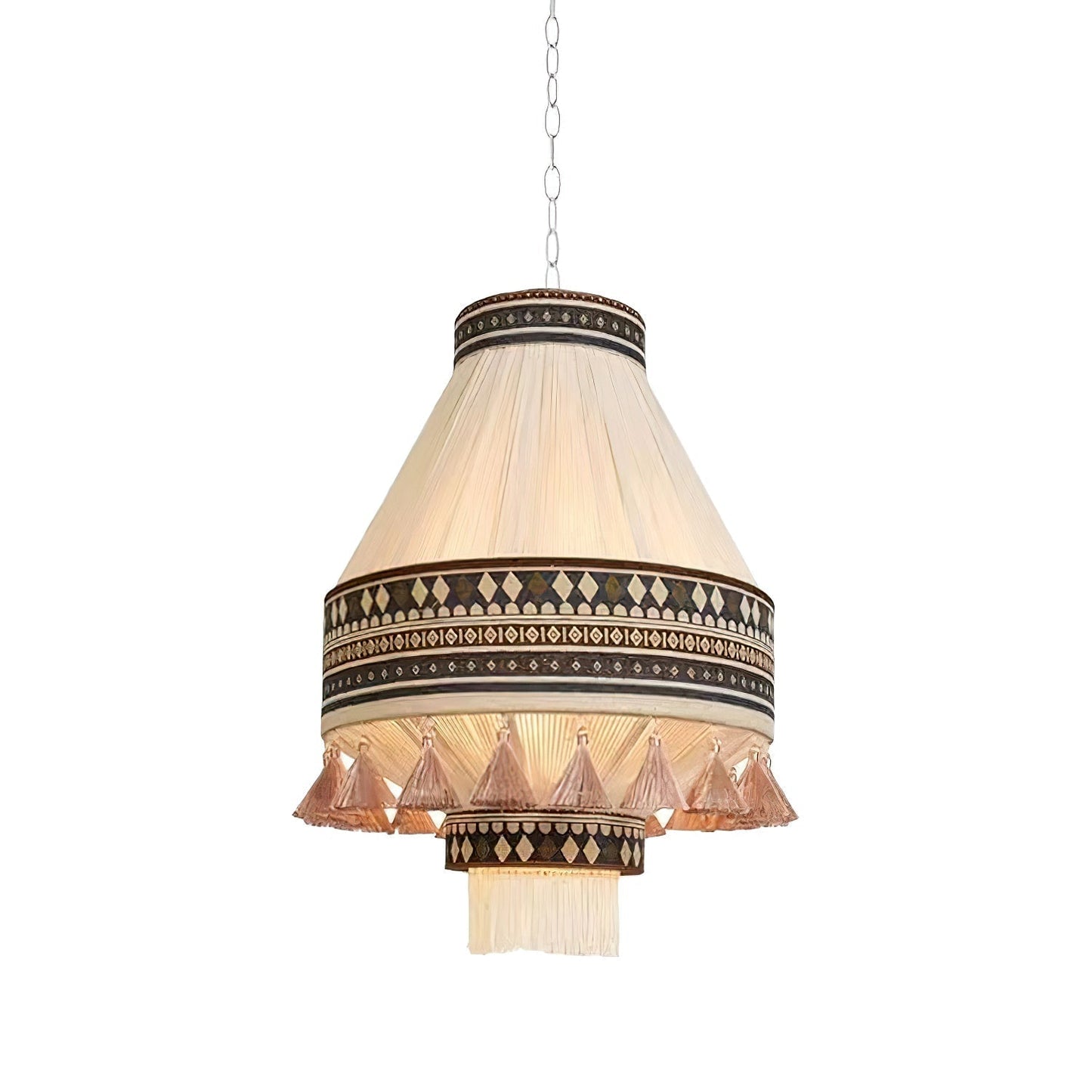 Bohemian Fringe Pendant Lamp Model A ∅ 21.7″ x H 27.6″ / Blue Pendant light