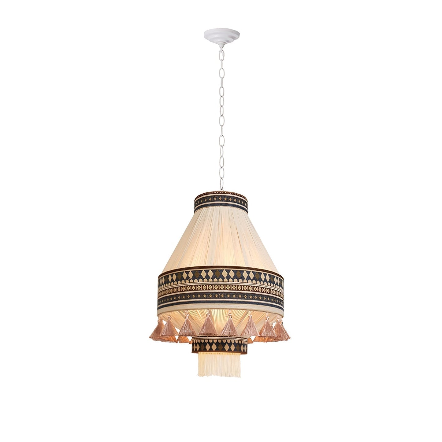 Bohemian Fringe Pendant Lamp Model A ∅ 17.7″ x H 22.8″ / Blue Pendant light