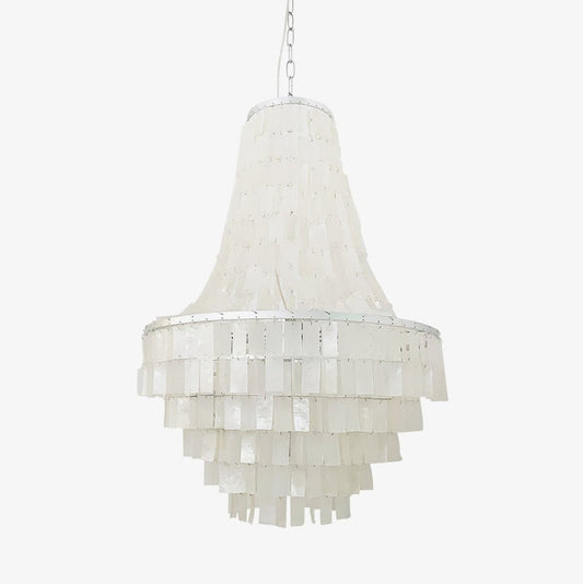 Boho Shell Tiered Chandelier Chandelier
