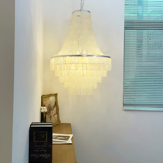 Boho Shell Tiered Chandelier Chandelier