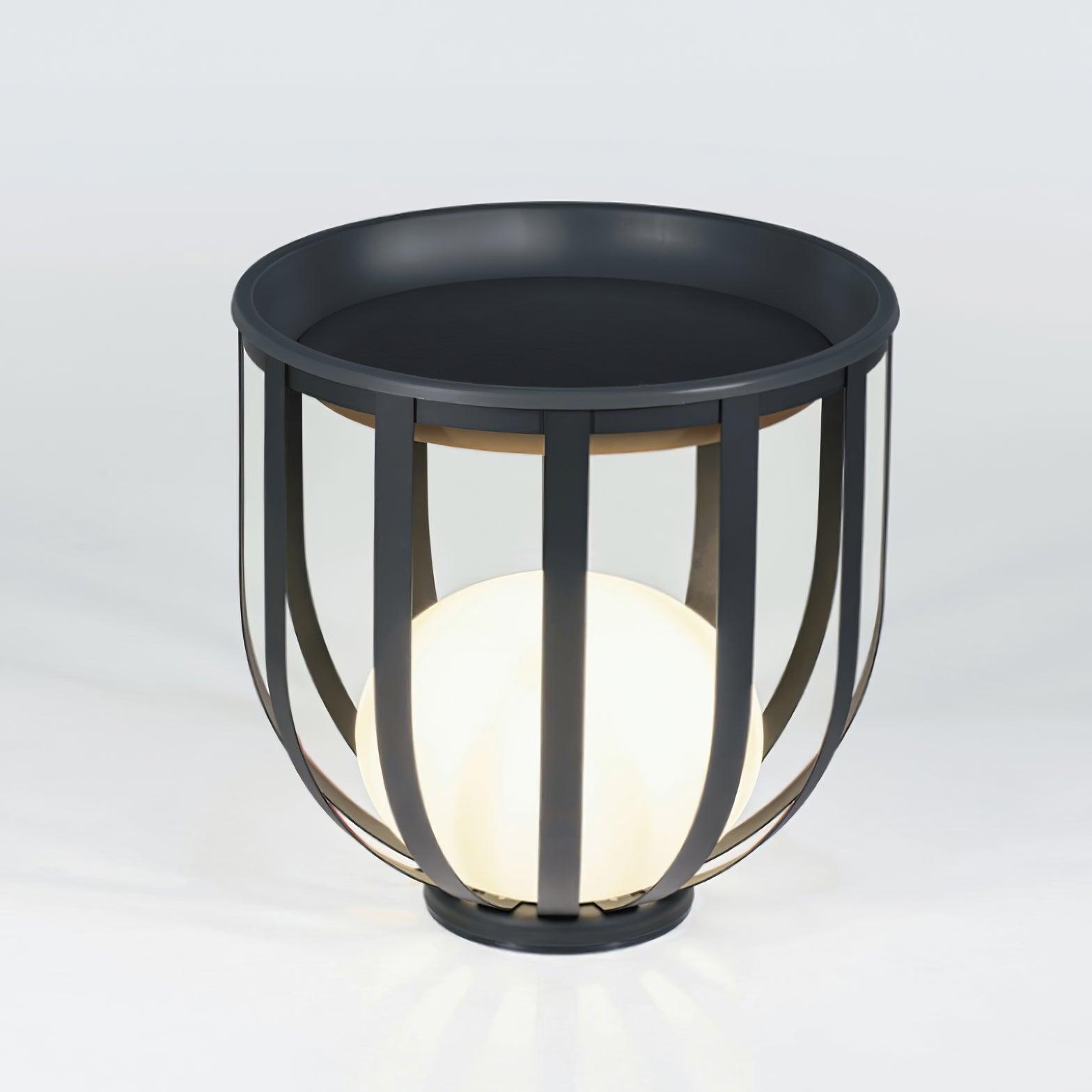 Bols Garden Outdoor Lamp ∅ 21.7″ x H 21.3″ / Dia 55cm x H 54cm / Black / Warm Light Floor lamp