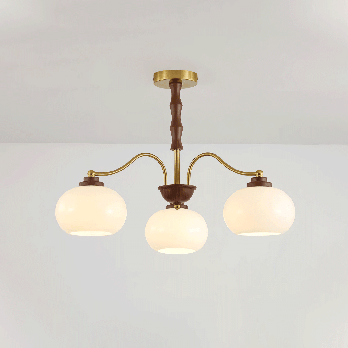 Persimmon Glass Globe Chandelier