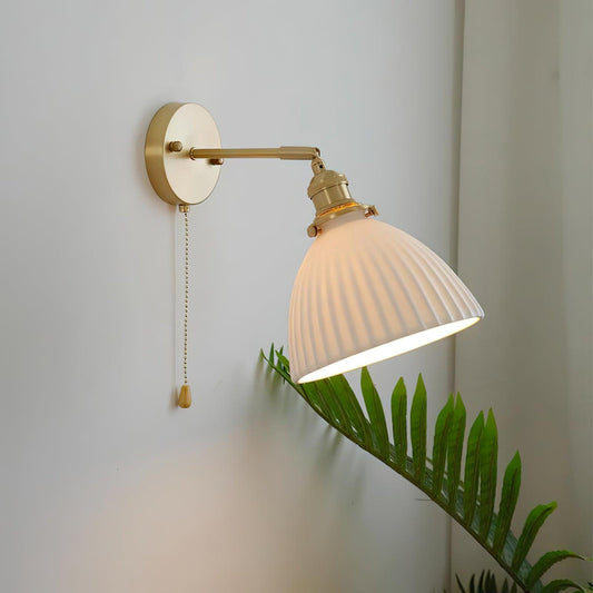 Brass Pleated Ceramic Wall Lamp Wall lamp