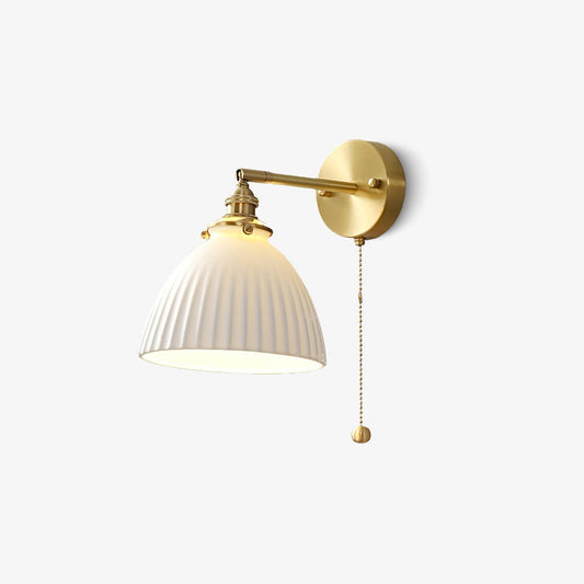 Brass Pleated Ceramic Wall Lamp Wall lamp