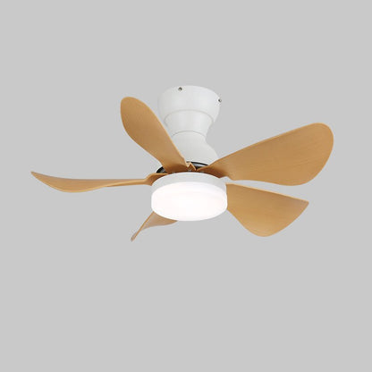 Small Arilia 29’’ Ceiling Fan Light ∅ 29″ x H 11.8″ / Nature Wood Grain / Three-Color Changing Light Ceiling fan light