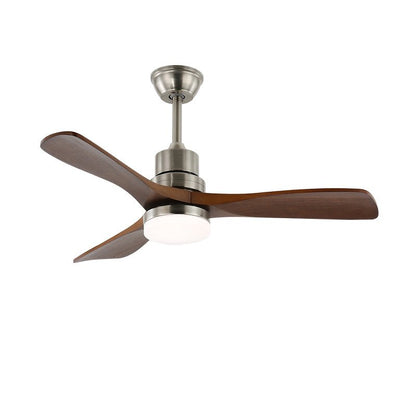 Breeze Master Wooden 48’’/52’’ Ceiling Fan Light ∅ 48″ x H 11.8″ / Model B Brushed Nickel & Walnut / Three-Color