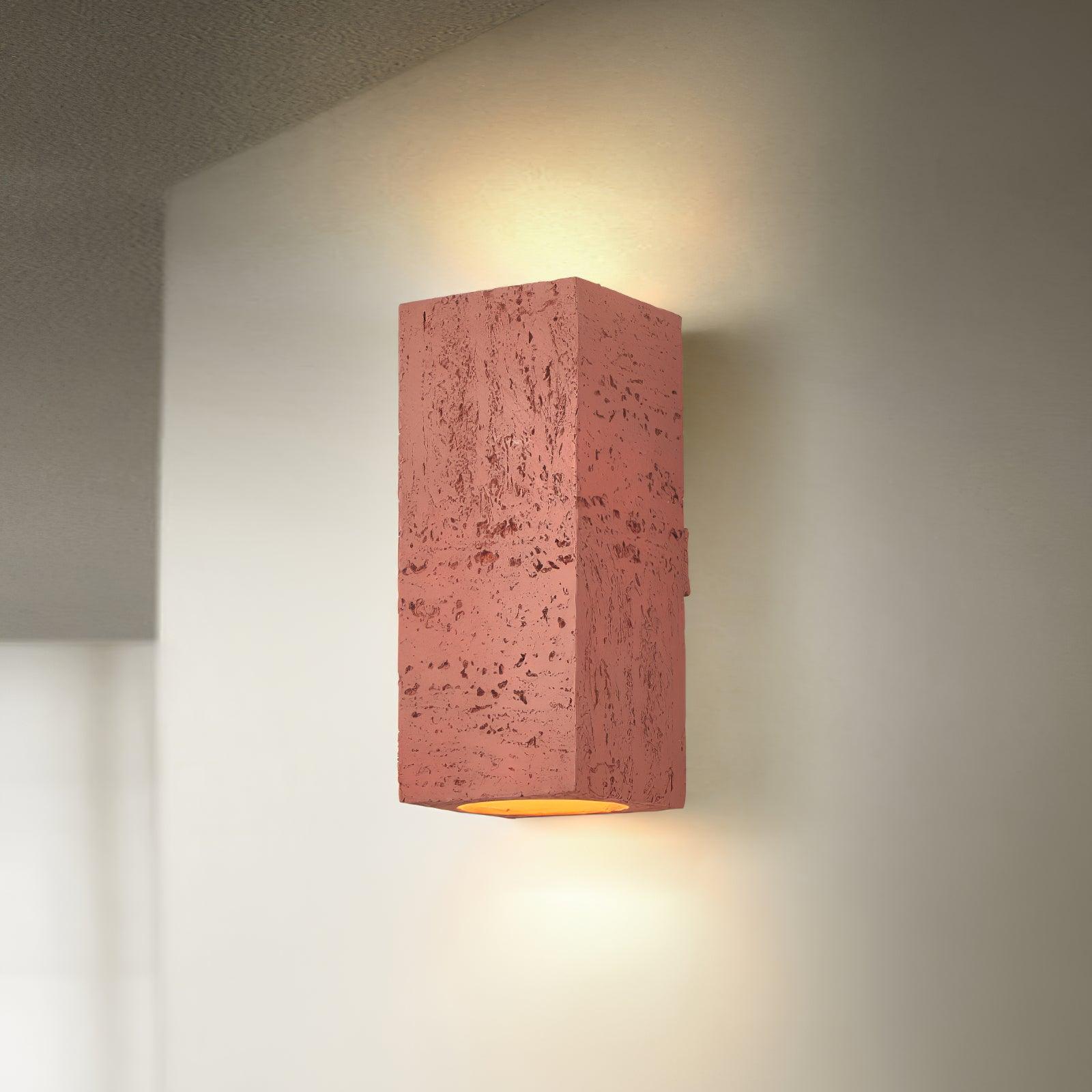 Bricks Wall Lamp ∅ 3.9″ x H 9″/ Dia 10cm x H 23cm / Red Wall lamp