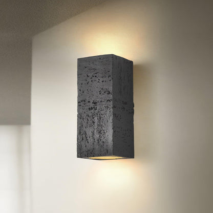 Bricks Wall Lamp ∅ 3.9″ x H 9″/ Dia 10cm x H 23cm / Black Wall lamp