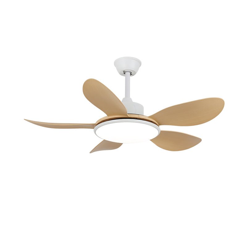 Brinley 48’’/52’’ Ceiling Fan Light ∅ 48″ X H 9.8″ / Model A Nature Wood Grain & White / Three-Color Changing Light