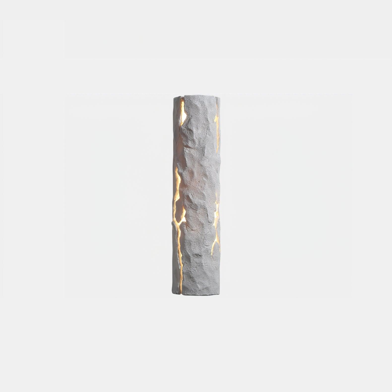 Broken Bark Wall Light Model A: ∅ 3.9″ x H 15.6″ / Dia 10cm x H 39.5cm / Warm White Wall lamp