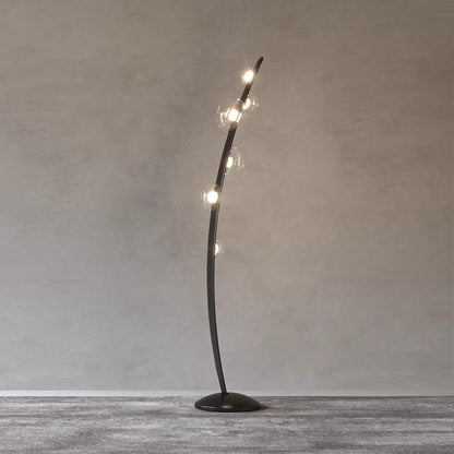 Bubbles Glass Floor Lamp ∅ 11.8″ x H 63″ / Dia 30cm x H 160cm / Black & Clear / US Plug Floor lamp