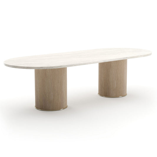 Rhythm Oval Stone Dining Table