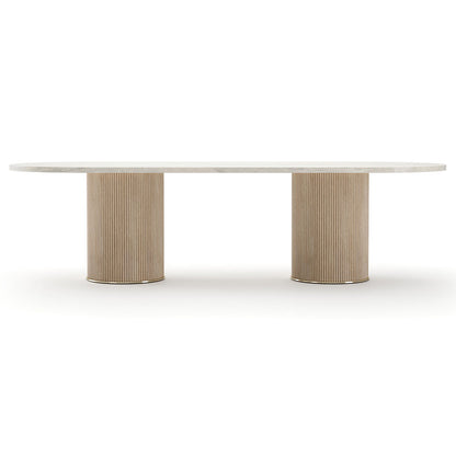 Rhythm Oval Stone Dining Table