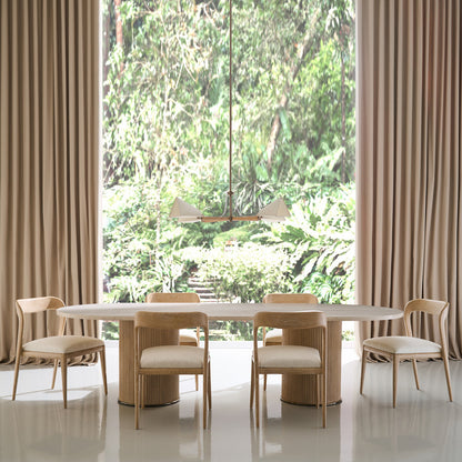 Rhythm Oval Stone Dining Table