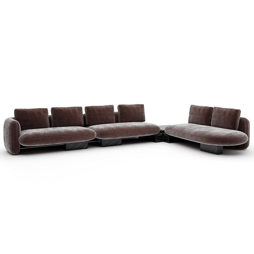 Overlap L Bumper Sectional Sofa