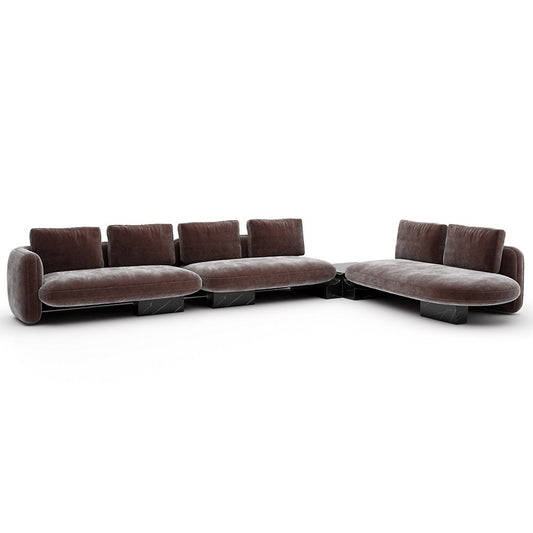 Overlap L Bumper Sectional Sofa