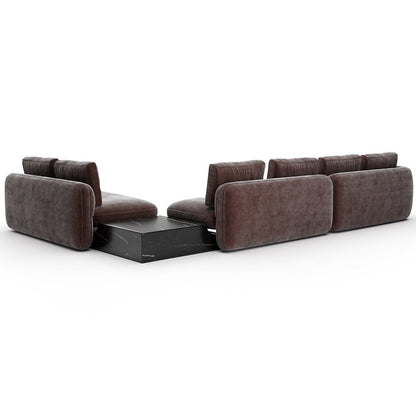 Overlap L Bumper Sectional Sofa