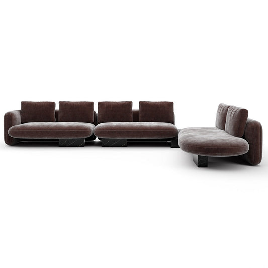 Overlap L Bumper Sectional Sofa