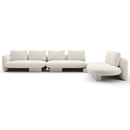 Overlap L Bumper Sectional Sofa