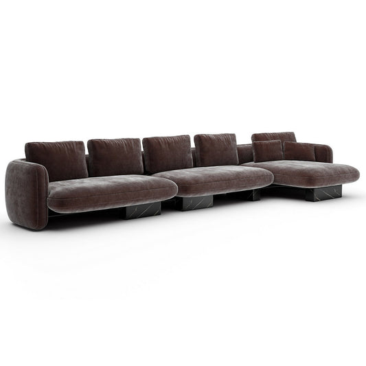 Overlap Chaise Sectional Sofa