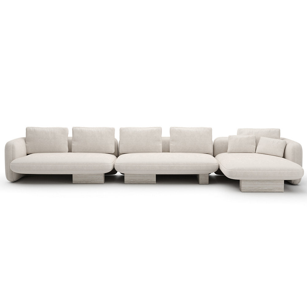 Overlap Chaise Sectional Sofa