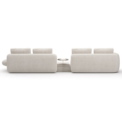 Overlap Bumper Sectional Sofa