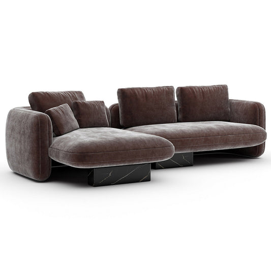 Overlap 3 Seater Chaise Sectional Sofa