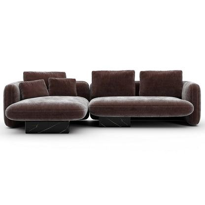 Overlap 3 Seater Chaise Sectional Sofa