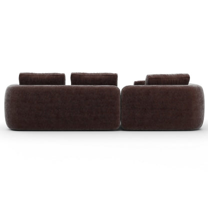 Overlap 3 Seater Chaise Sectional Sofa