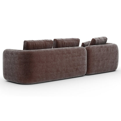Overlap 3 Seater Chaise Sectional Sofa
